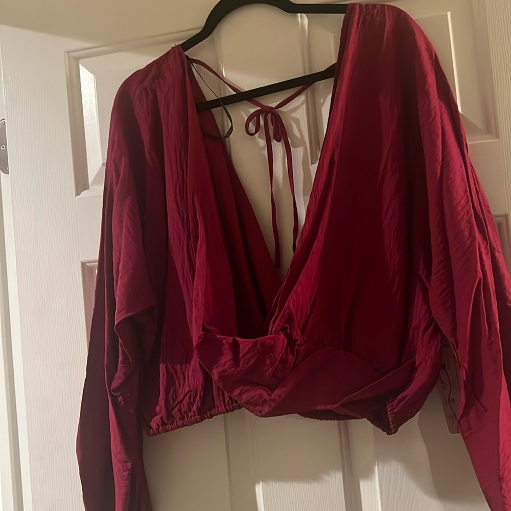 Long sleeve crop top